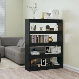 Estantería/divisor de espacios negro 100x30x135 cm de vidaXL, Librerías y estanterías - Ref: Foro24-811755, Precio: 70,07 €, ...