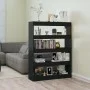 Estantería/divisor de espacios negro 100x30x135 cm de vidaXL, Librerías y estanterías - Ref: Foro24-811755, Precio: 70,07 €, ...