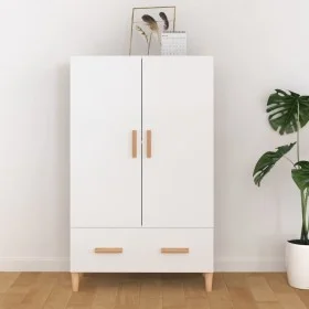 Aparador de madera contrachapada blanco brillante 70x31x115cm de vidaXL, Aparadores - Ref: Foro24-812534, Precio: 98,57 €, De...