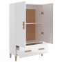 Aparador de madera contrachapada blanco brillante 70x31x115cm de vidaXL, Aparadores - Ref: Foro24-812534, Precio: 98,55 €, De...