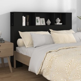 Mueble cabecero negro 140x18,5x104,5 cm de vidaXL, Cabeceros y pies de cama - Ref: Foro24-811926, Precio: 63,53 €, Descuento: %