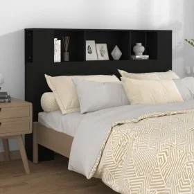 Mueble cabecero negro 140x18,5x104,5 cm de vidaXL, Cabeceros y pies de cama - Ref: Foro24-811926, Precio: 62,75 €, Descuento: %