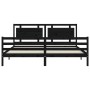 Estructura de cama con cabecero madera maciza negro 200x200 cm de vidaXL, Camas y somieres - Ref: Foro24-3194075, Precio: 186...