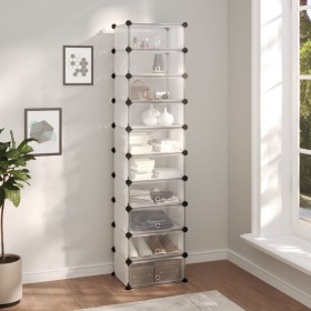 Zapatero PP transparente 44x32x174 cm de vidaXL, Zapateros y organizadores de calzado - Ref: Foro24-340561, Precio: 58,12 €, ...