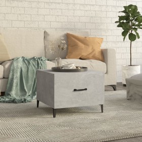 Mesa de centro con patas de metal gris hormigón 50x50x40 cm de vidaXL, Mesas de centro - Ref: Foro24-812734, Precio: 37,99 €,...