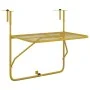 Mesa de balcón acero dorado 60x40 cm de vidaXL, Mesas de jardín - Ref: Foro24-340917, Precio: 61,60 €, Descuento: %