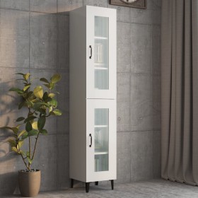 Armario de pared colgante blanco brillante 34,5x34x90 cm de vidaXL, Aparadores - Ref: Foro24-812462, Precio: 62,15 €, Descuen...