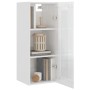 Armario de pared colgante blanco brillante 34,5x34x90 cm de vidaXL, Aparadores - Ref: Foro24-812462, Precio: 62,15 €, Descuen...