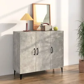 Betongraues Sideboard aus Holzwerkstoff, 90 x 34 x 80 cm von vidaXL, Sideboards - Ref: Foro24-812505, Preis: 91,39 €, Rabatt: %
