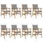 Sillas jardín 8 unidades madera maciza acacia de vidaXL, Sillas de jardín - Ref: Foro24-3096601, Precio: 468,96 €, Descuento: %
