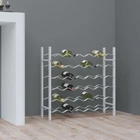 White metal wine rack for 36 bottles by vidaXL, Wine racks - Ref: Foro24-340910, Price: 70,72 €, Discount: %
