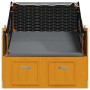 Silla Strandkorb dosel ratán sintético madera negro antracita de vidaXL, Tumbonas - Ref: Foro24-318658, Precio: 293,38 €, Des...