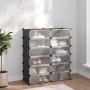 Zapatero PP negro 94,5x36,5x106 cm de vidaXL, Zapateros y organizadores de calzado - Ref: Foro24-340563, Precio: 69,43 €, Des...