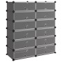 Zapatero PP negro 94,5x36,5x106 cm de vidaXL, Zapateros y organizadores de calzado - Ref: Foro24-340563, Precio: 69,43 €, Des...