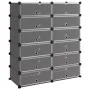 Zapatero PP negro 94,5x36,5x106 cm de vidaXL, Zapateros y organizadores de calzado - Ref: Foro24-340563, Precio: 68,26 €, Des...