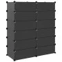 Zapatero PP negro 94,5x36,5x106 cm de vidaXL, Zapateros y organizadores de calzado - Ref: Foro24-340563, Precio: 68,26 €, Des...