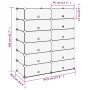 Zapatero PP negro 94,5x36,5x106 cm de vidaXL, Zapateros y organizadores de calzado - Ref: Foro24-340563, Precio: 69,43 €, Des...