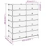 Zapatero PP negro 94,5x36,5x106 cm de vidaXL, Zapateros y organizadores de calzado - Ref: Foro24-340563, Precio: 68,26 €, Des...