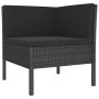 Set de muebles de jardín 9 pzas cojines ratán sintético negro de vidaXL, Conjuntos de jardín - Ref: Foro24-3094405, Precio: 7...