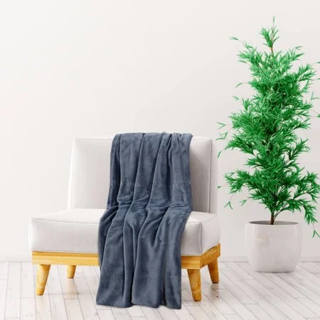 Manta de poliéster gris Ultimate 130x170 cm de vidaXL, Mantas - Ref: Foro24-136263, Precio: 21,55 €, Descuento: %