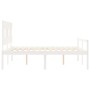 Cama personas mayores cabecero madera maciza blanco 160x200 cm de vidaXL, Camas y somieres - Ref: Foro24-3195427, Precio: 183...