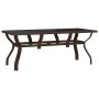 Mesa de jardín acero y vidrio marrón y negro 180x80x70 cm de vidaXL, Mesas de jardín - Ref: Foro24-318773, Precio: 230,73 €, ...