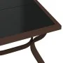 Mesa de jardín acero y vidrio marrón y negro 180x80x70 cm de vidaXL, Mesas de jardín - Ref: Foro24-318773, Precio: 230,73 €, ...