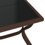 Mesa de jardín acero y vidrio marrón y negro 180x80x70 cm de vidaXL, Mesas de jardín - Ref: Foro24-318773, Precio: 237,00 €, ...