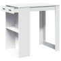 Mesa alta de bar madera ingeniería blanca 102x70x103,5 cm en Mesas de comedor | Comprar online en Foru.es