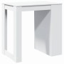 Mesa alta de bar madera ingeniería blanca 102x70x103,5 cm en Mesas de comedor | Comprar online en Foru.es
