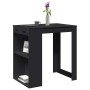 Mesa alta de bar madera ingeniería negra 102x70x103,5 cm en Mesas de comedor | Comprar online en Foru.es