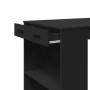 Mesa alta de bar madera ingeniería negra 102x70x103,5 cm en Mesas de comedor | Comprar online en Foru.es