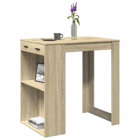 Mesa alta de bar madera ingeniería roble Sonoma 102x70x103,5 cm en Mesas de comedor | Comprar online en Foru.es