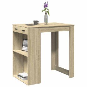 Mesa alta de bar madera ingeniería roble Sonoma 102x70x103,5 cm en Mesas de comedor | Comprar online en Foru.es