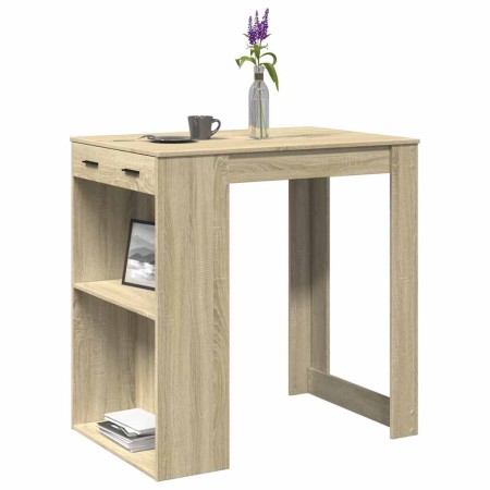 Mesa alta de bar madera ingeniería roble Sonoma 102x70x103,5 cm en Mesas de comedor | Comprar online en Foru.es