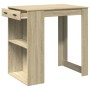 Mesa alta de bar madera ingeniería roble Sonoma 102x70x103,5 cm en Mesas de comedor | Comprar online en Foru.es