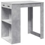 Mesa alta de bar madera ingeniería gris hormigón 102x70x103,5cm en Mesas de comedor | Comprar online en Foru.es