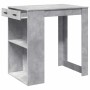 Mesa alta de bar madera ingeniería gris hormigón 102x70x103,5cm en Mesas de comedor | Comprar online en Foru.es