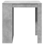 Mesa alta de bar madera ingeniería gris hormigón 102x70x103,5cm en Mesas de comedor | Comprar online en Foru.es