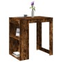 Mesa alta de bar madera ingeniería roble ahumado 102x70x103,5cm en Mesas de comedor | Comprar online en Foru.es