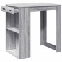 Mesa alta de bar madera ingeniería gris Sonoma 102x70x103,5 cm en Mesas de comedor | Comprar online en Foru.es