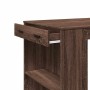 Mesa alta de bar madera ingeniería marrón roble 102x70x103,5 cm en Mesas de comedor | Comprar online en Foru.es
