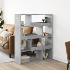 Estantería madera de ingeniería gris hormigón 100x33x125,5 cm en Librerías y estanterías | Comprar online en Foru.es