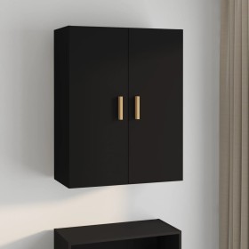 Armario de pared colgante negro 69,5x34x90 cm de vidaXL, Aparadores - Ref: Foro24-812259, Precio: 74,66 €, Descuento: %