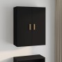 Armario de pared colgante negro 69,5x34x90 cm de vidaXL, Aparadores - Ref: Foro24-812259, Precio: 74,66 €, Descuento: %
