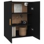Armario de pared colgante negro 69,5x34x90 cm de vidaXL, Aparadores - Ref: Foro24-812259, Precio: 74,66 €, Descuento: %