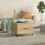 Mesa de centro con patas de metal roble Sonoma 50x50x40 cm de vidaXL, Mesas de centro - Ref: Foro24-812732, Precio: 41,78 €, ...