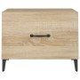 Mesa de centro con patas de metal roble Sonoma 50x50x40 cm de vidaXL, Mesas de centro - Ref: Foro24-812732, Precio: 42,18 €, ...