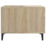 Mesa de centro con patas de metal roble Sonoma 50x50x40 cm de vidaXL, Mesas de centro - Ref: Foro24-812732, Precio: 42,18 €, ...