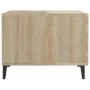 Mesa de centro con patas de metal roble Sonoma 50x50x40 cm de vidaXL, Mesas de centro - Ref: Foro24-812732, Precio: 41,78 €, ...